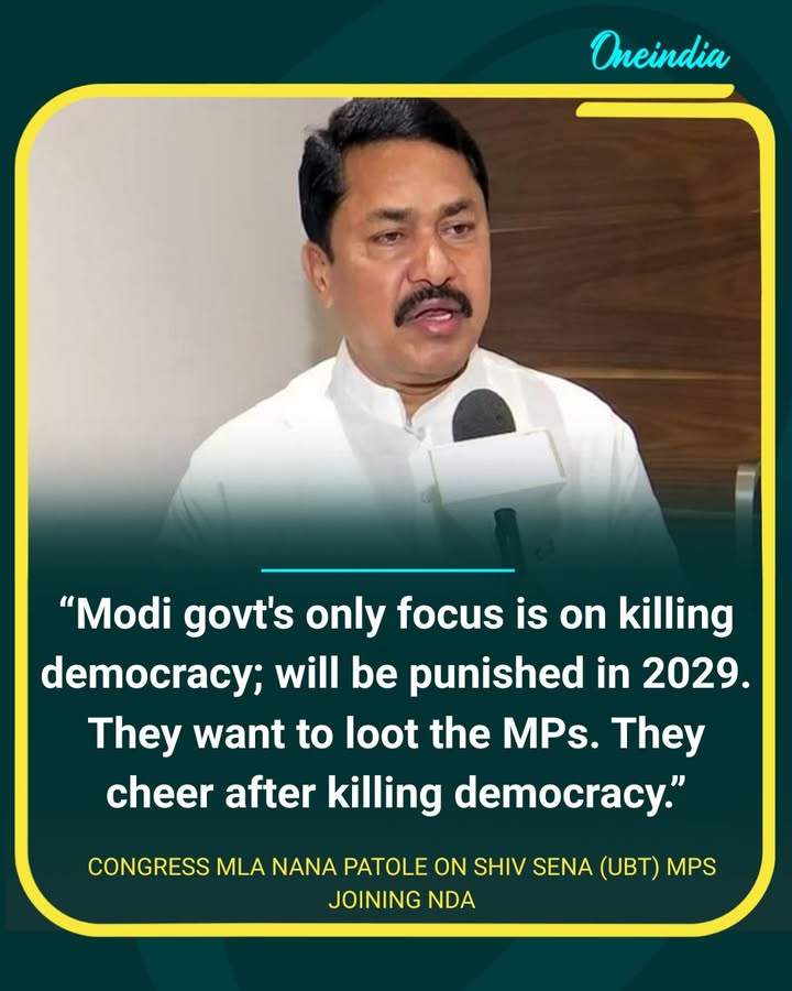 Nana Patole Slams Centre Over Shiv Sena (UBT) MPs Joining NDA