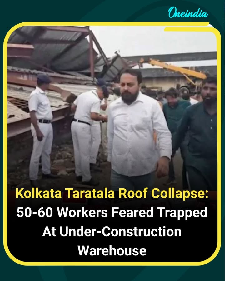 A major accident was reported in Kolkata’s Taratala area after the roof of an under-construction warehouse collapsed, leaving an estimated 50–60 workers feared trapped inside. Emergency teams have rushed to the spot and rescue operations are underway as authorities assess the extent of damage and attempt to locate those affected.
