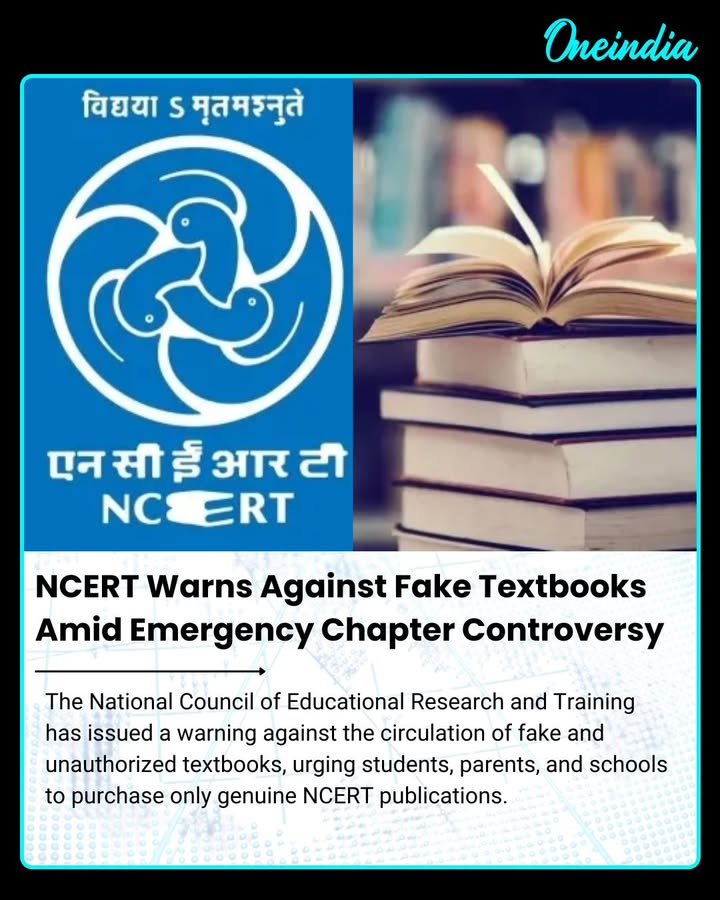 NCERT Warns Against Fake Textbooks Amid Emergency Chapter Row