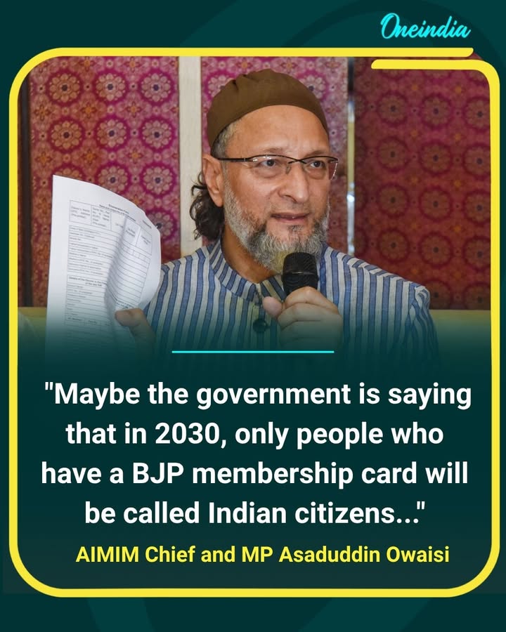 'Asaduddin Owaisi takes a swipe at the Centre, saying citizenship should never be linked to political affiliation. His remarks have sparked fresh political debate.'