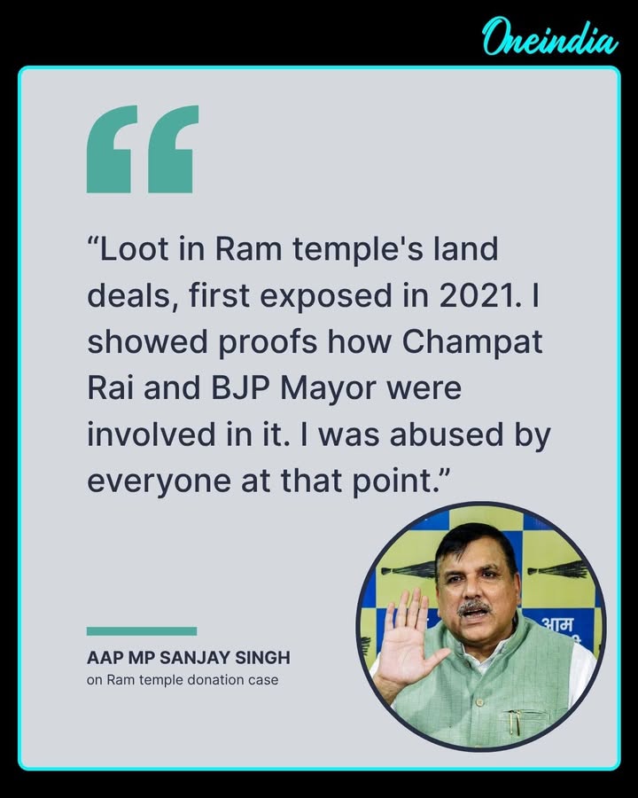 Sanjay Singh Revives Ram Temple Land Deal Allegations