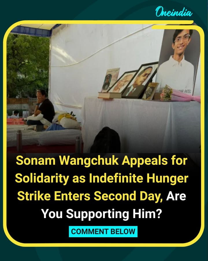 Climate activist Sonam Wangchuk appealed to people across the country to observe a one-day hunger strike in support of his ongoing protest at Jantar Mantar. He is demanding education reforms and the resignation of Education Minister Dharmendra Pradhan over alleged examination irregularities.