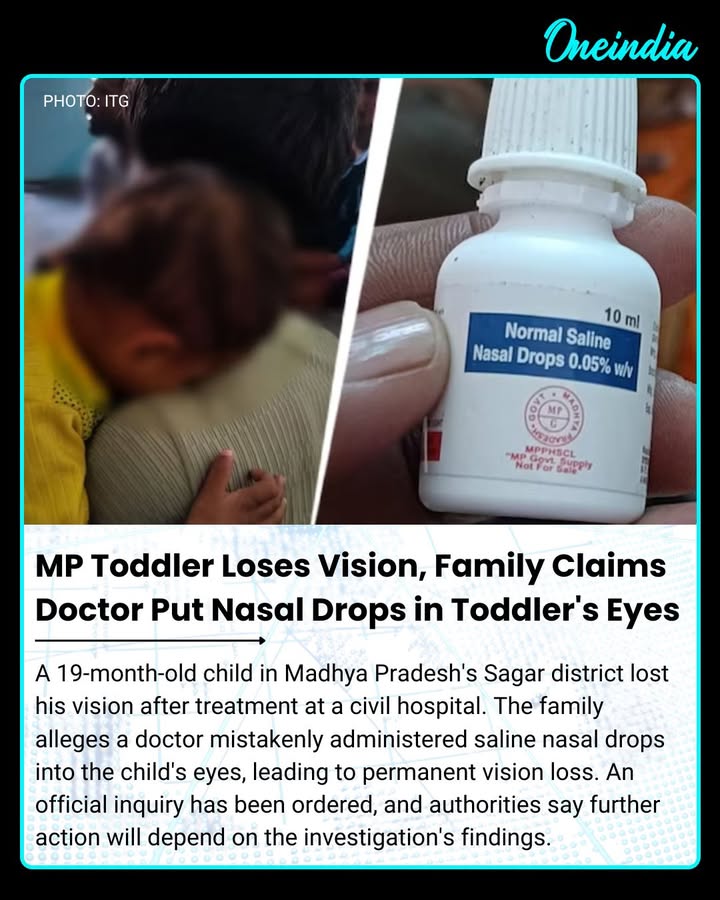 MP Toddler Loses Vision After Alleged Medication Error