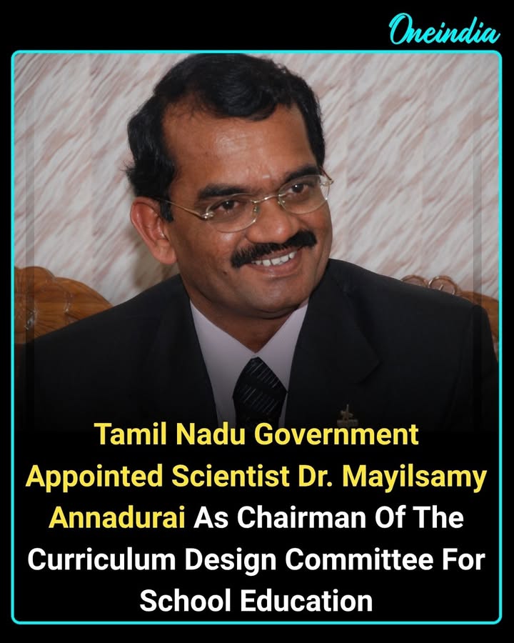 The Tamil Nadu government has appointed Mayilsamy Annadurai as Chairman of the Curriculum Design Committee for School Education. The veteran scientist is best known for leading Chandrayaan-1 as Project Director and playing key leadership roles in Chandrayaan-2 and Mars Orbiter Mission.