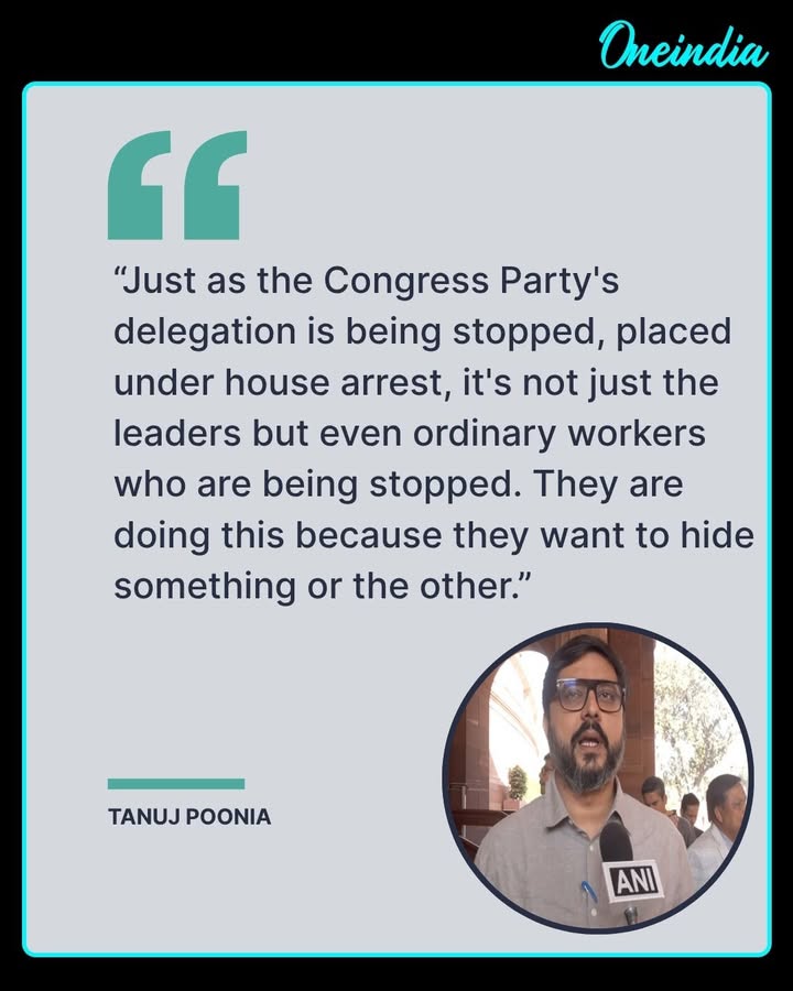 Tanuj Poonia Alleges Congress Workers Being Stopped Across Uttar Pradesh