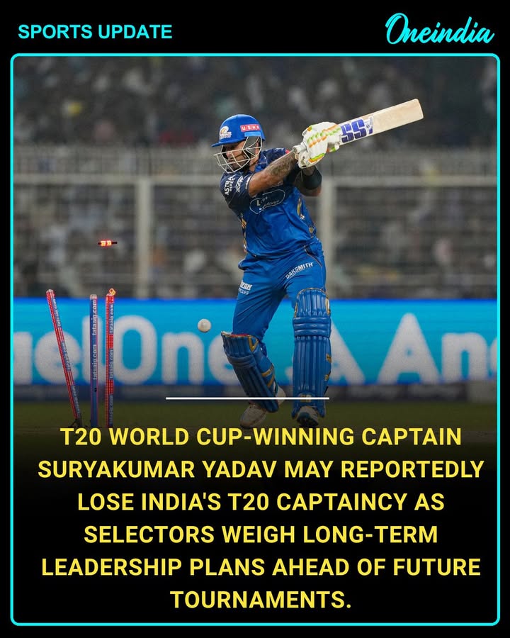 Big change on the horizon? Despite leading India to T20 World Cup glory, Suryakumar Yadav could reportedly face uncertainty over the T20 captaincy as selectors look ahead to the future. The debate over leadership continues as Team India plans its next chapter.