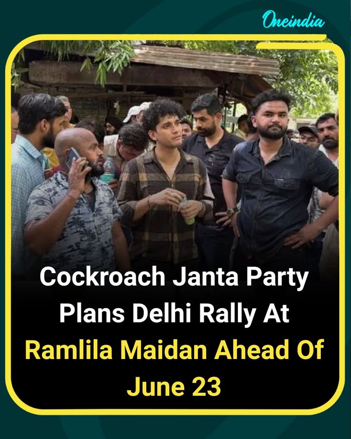 The Cockroach Janta Party (CJP) has announced plans to hold a large rally at Ramlila Maidan on June 23. The proposed gathering is expected to bring supporters together from across Delhi and nearby regions as the group looks to expand its protest movement into a larger public demonstration.