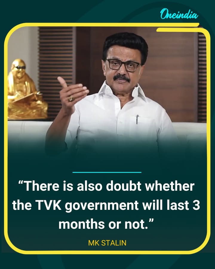 “Doubt Whether TVK Government Will Last 3 Months”: MK Stalin