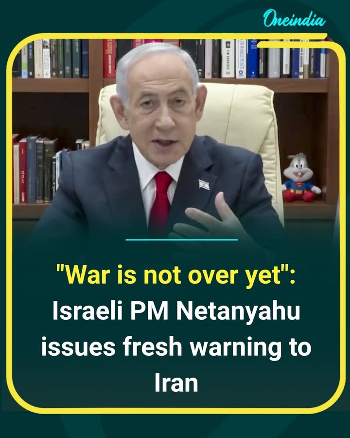 Israeli Prime Minister Benjamin Netanyahu has issued a fresh warning to Iran, declaring that the conflict is 'not over yet' and signaling continued vigilance amid escalating regional tensions.