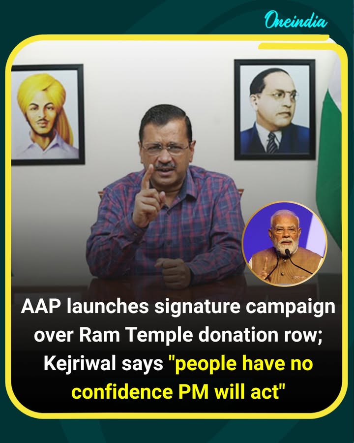 AAP Launches Signature Campaign Over Ram Temple Donation Row
