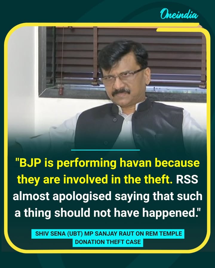 Sanjay Raut Targets BJP Over Ram Temple Donation Theft Case