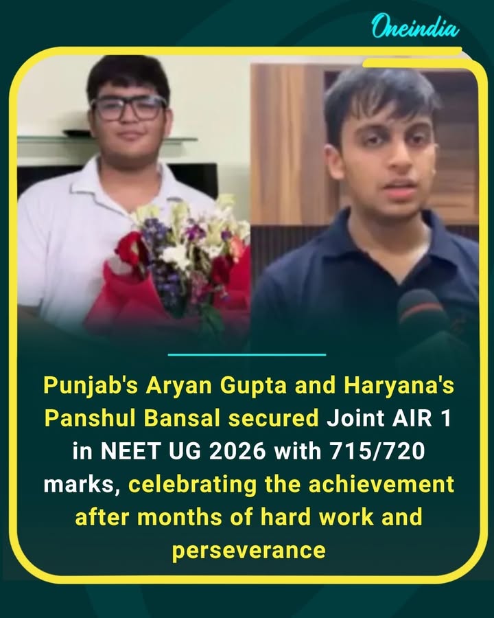 From sleepless nights and relentless hard work to securing Joint AIR 1, the inspiring journey of NEET UG 2026 toppers is a story of determination, dedication, and dreams turned into reality