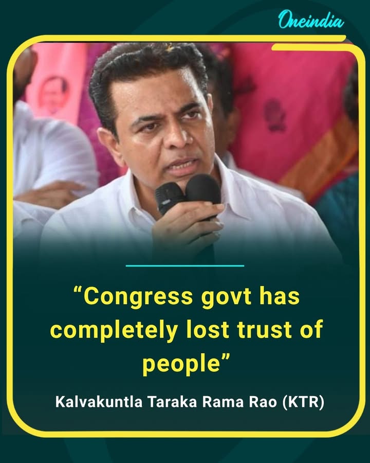 Bharat Rashtra Samithi (BRS) Working President Kalvakuntla Taraka Rama Rao (KTR) alleged that the Congress government has completely lost the trust and confidence of the people.