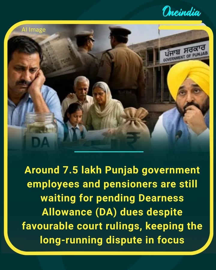 A long-pending DA dispute continues to impact lakhs of Punjab government employees and pensioners as they await the release of their legal dues following court directives.