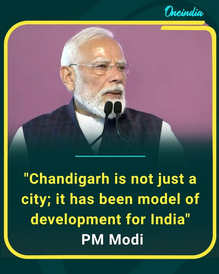 PM Narendra Modi praised Chandigarh, calling it an example of planned growth and a benchmark for development across the country.