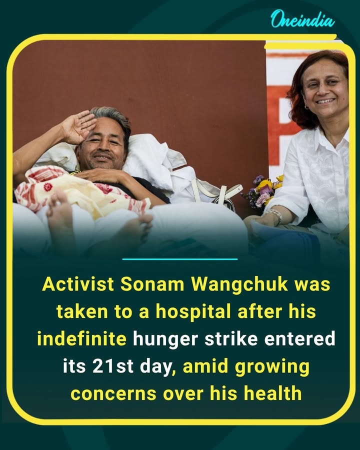 Health concerns intensify as Sonam Wangchuk is shifted to hospital on the 21st day of his hunger strike