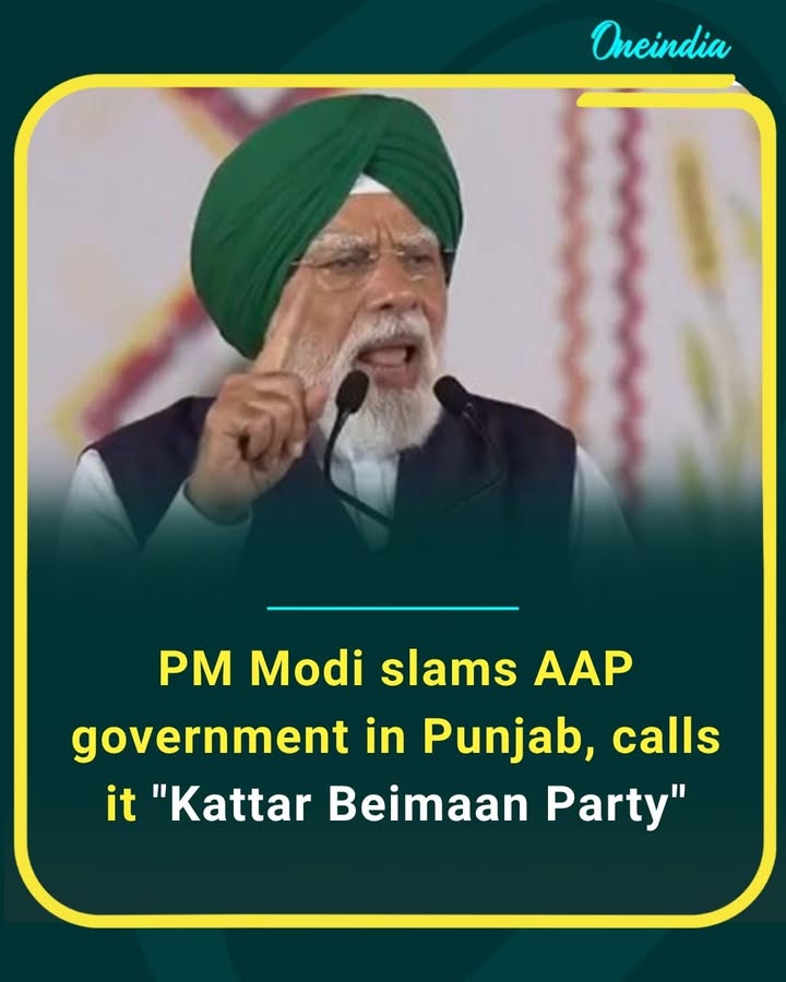 PM Modi launched a sharp attack on the AAP government in Punjab, calling it a 'Kattar Beimaan Party' while criticizing its governance and policies.