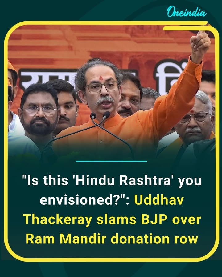 Questioning the BJP over the Ram Mandir donation issue, Uddhav Thackeray asked whether this reflects the vision of a 'Hindu Rashtra.' His remarks have added fuel to the ongoing political debate.