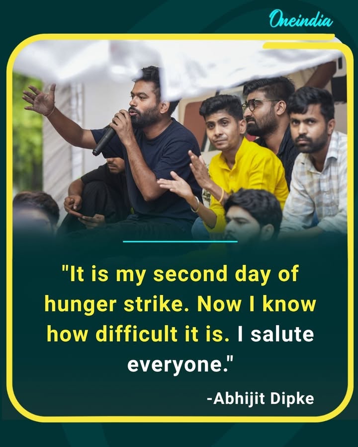 Abhijit Dipke Shares Message on Day 2 of Hunger Strike
