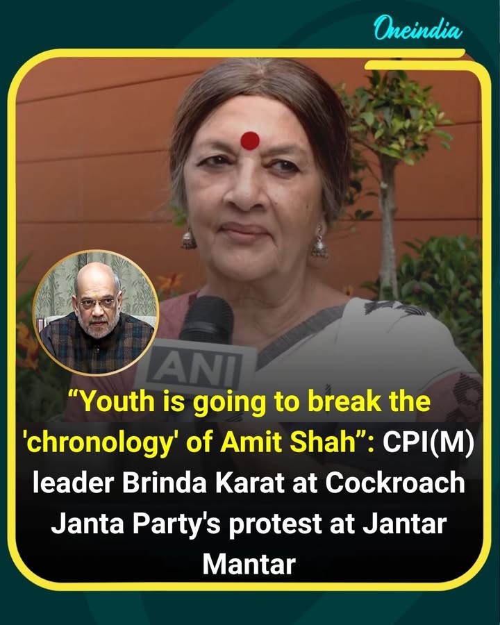 Brinda Karat Targets Amit Shah at Jantar Mantar Protest