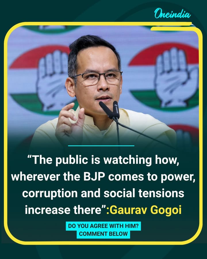 Gaurav Gogoi Alleges BJP Rule Fuels Corruption and Social Tensions