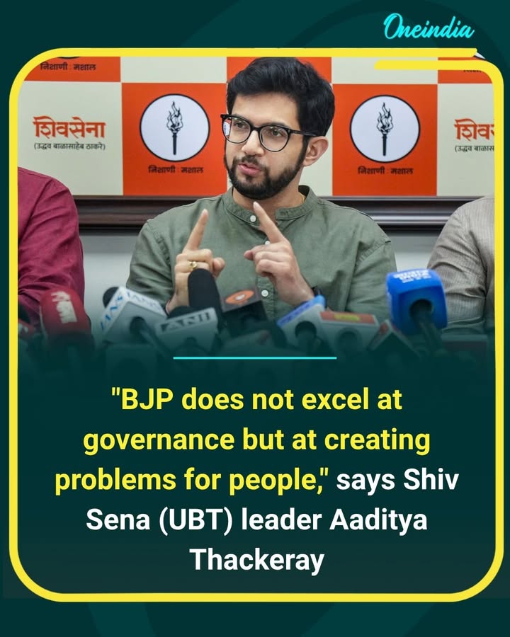 Shiv Sena (UBT) leader Aaditya Thackeray criticized the BJP, alleging that the party focuses on creating difficulties for the public rather than delivering effective governance. The remarks add to the ongoing political war of words.