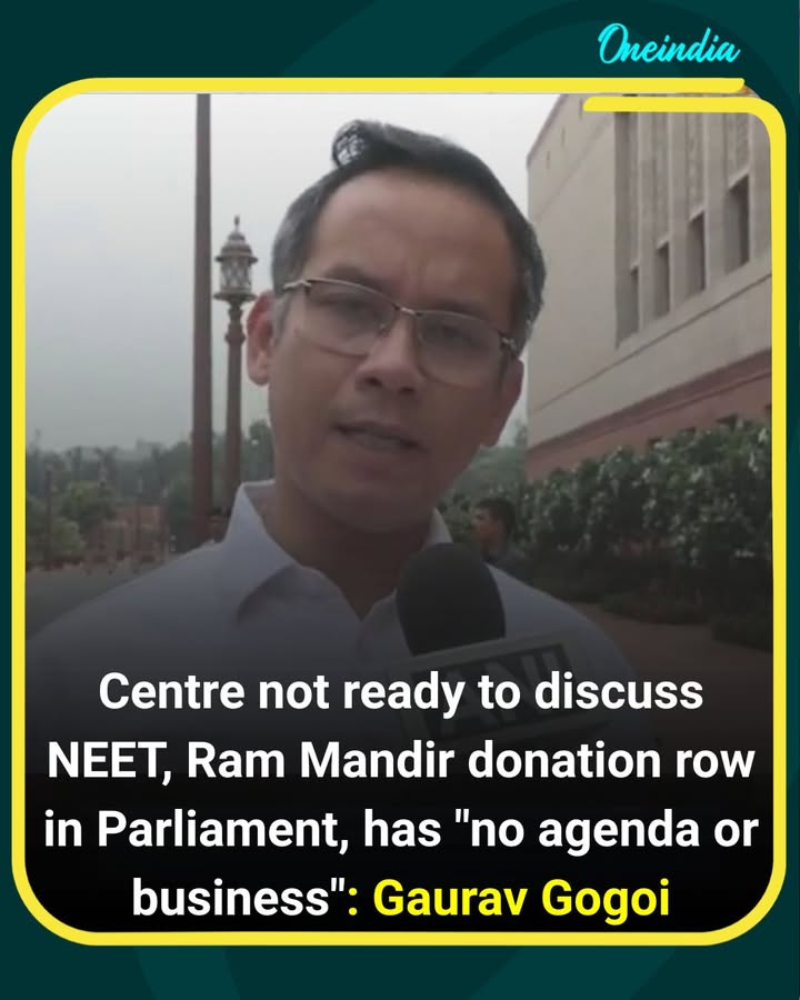 Gaurav Gogoi Says Centre Avoiding NEET, Ram Mandir Issues