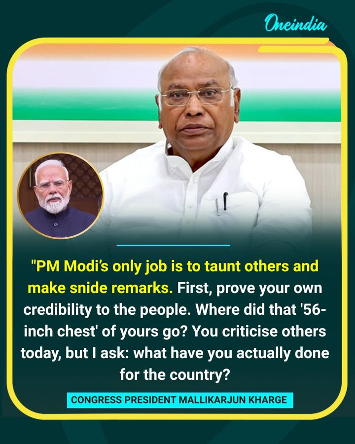 Kharge Targets PM Modi Over Parliament Speech