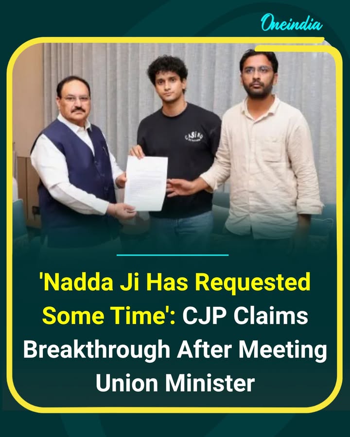 A two-member Cockroach Janta Party (CJP) delegation met Union Health Minister JP Nadda, who assured them he would hold internal discussions on their demands and requested time before the government responds.