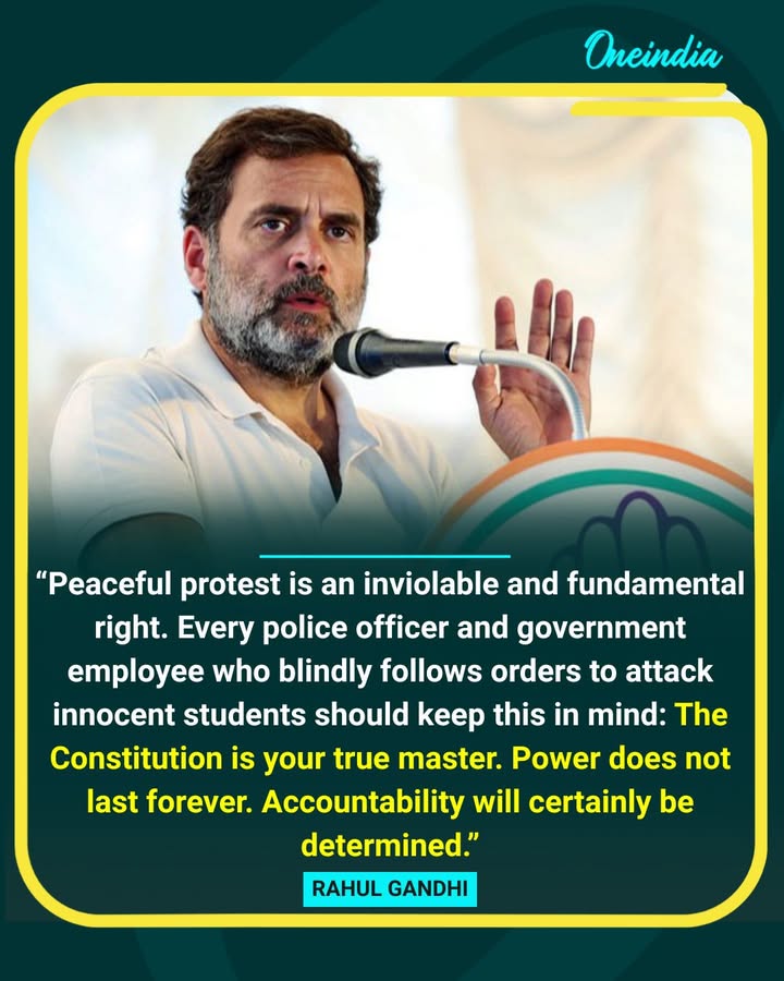Rahul Gandhi Defends Right to Peaceful Protest