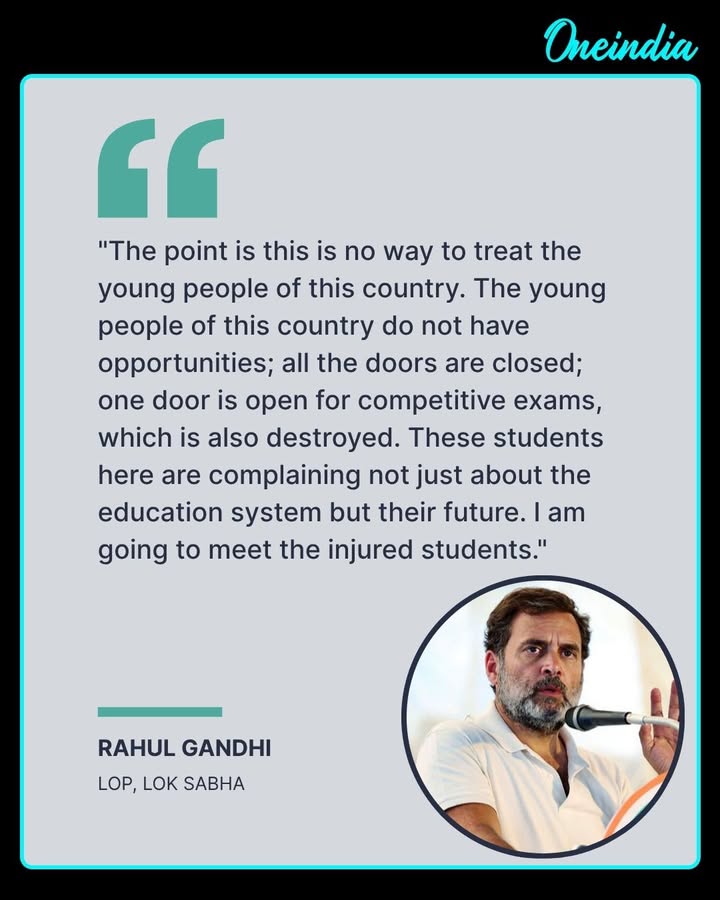 Rahul Gandhi Slams Govt Over Student Protest Crackdown