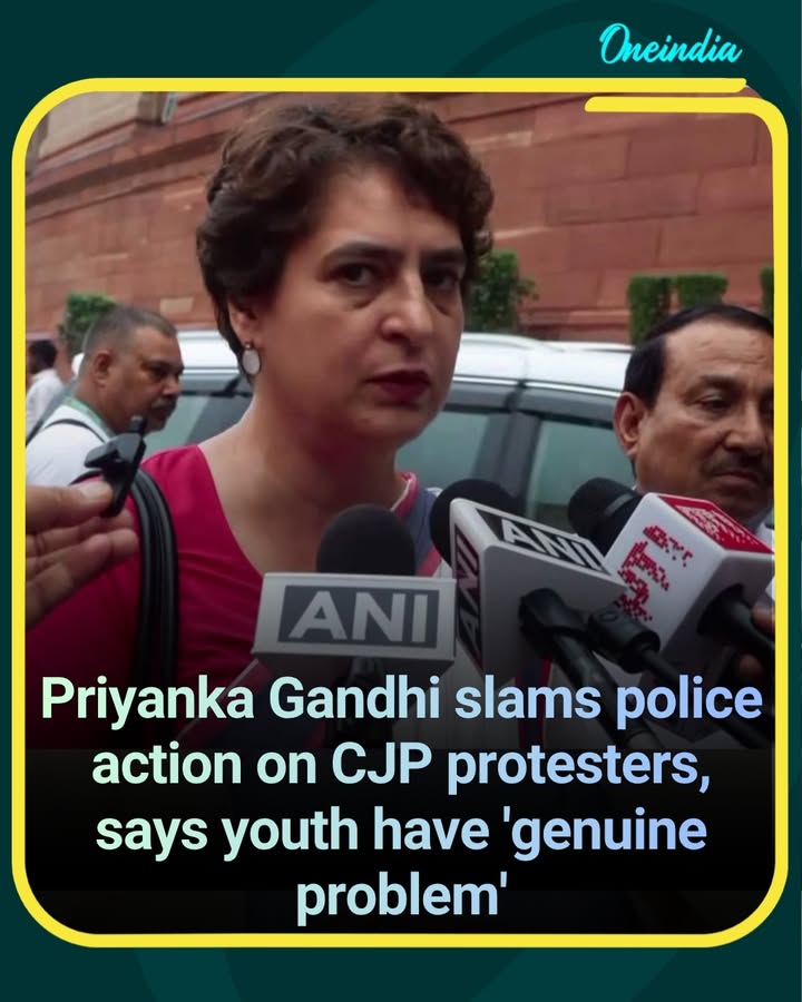 Priyanka Gandhi Slams Police Action on CJP Protesters
