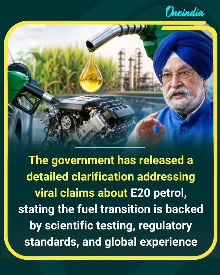 Centre issues 10-point clarification, rejecting misinformation surrounding E20 ethanol-blended petrol