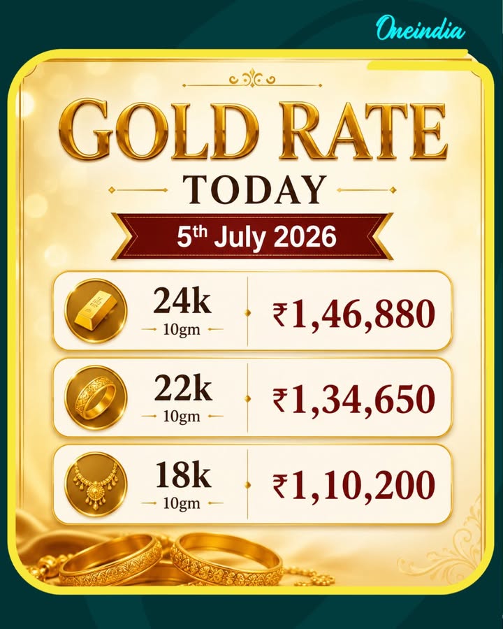 Gold Rate Today, 5th July 2026