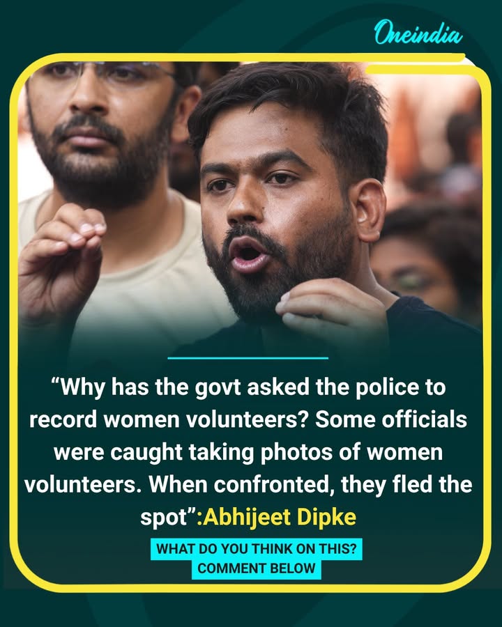 Abhijeet Dipke questioned the government over the alleged photographing of women volunteers during a CJP protest, claiming officials were seen taking their pictures and left the spot after being confronted. The allegation has prompted demands for clarification and raised concerns over the handling of protesters.
