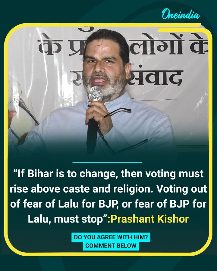 Prashant Kishor Urges Bihar Voters to Rise Above Caste and Religion
