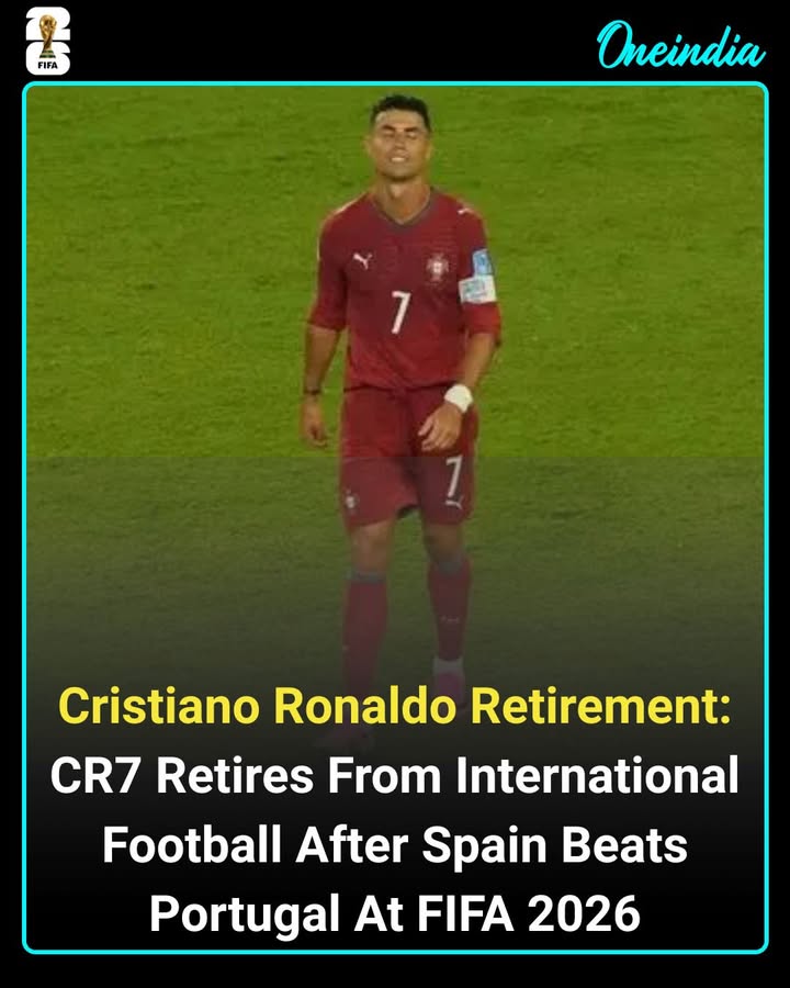 Cristiano Ronaldo Retirement: Cristiano Ronaldo has retired from international football after Spain beat Portugal 1-0 in Dallas to end his World Cup dream in the knockout stages. Ahead of the match, Ronaldo had confirmed that FIFA 2026 would be his last dance, and the Portugal captain exited the tournament after a gripping contest decided by the finest of margins.