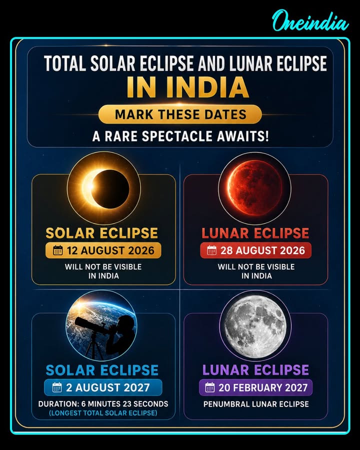 Next Solar And Lunar Eclipses In India: Mark Your Calendar