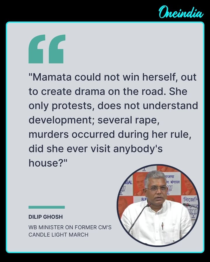 Dilip Ghosh Targets Mamata Banerjee Over Candlelight March