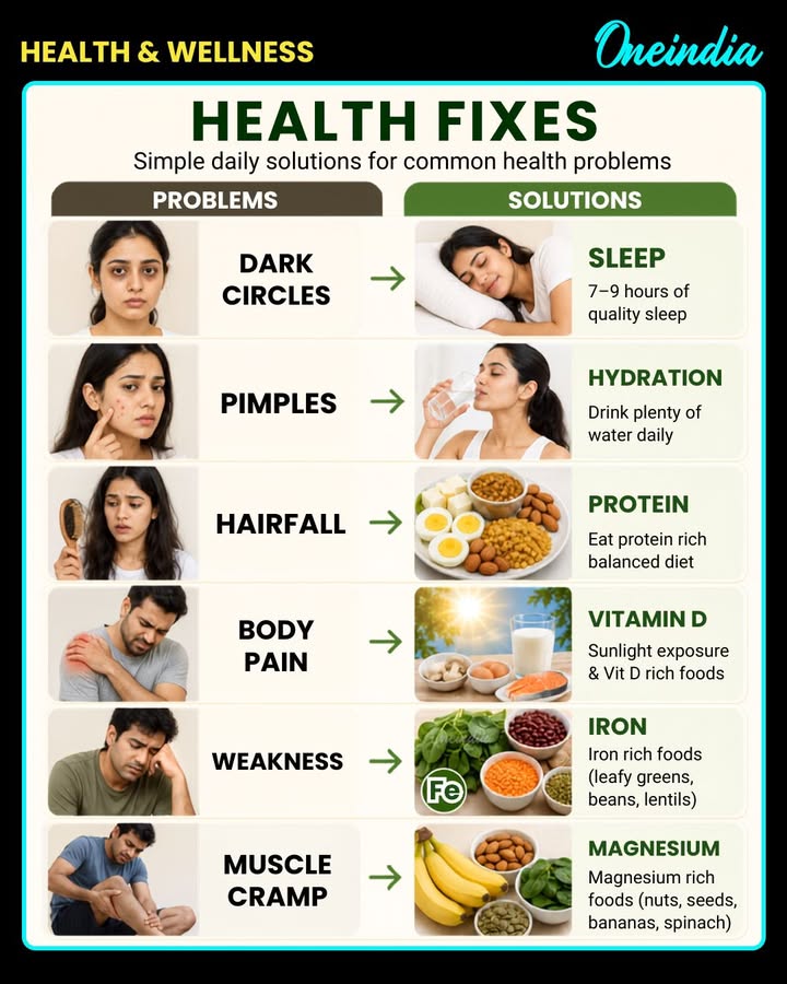 Small daily habits can make a big difference. Simple health fixes can help prevent common problems and improve your overall well-being, one step at a time.