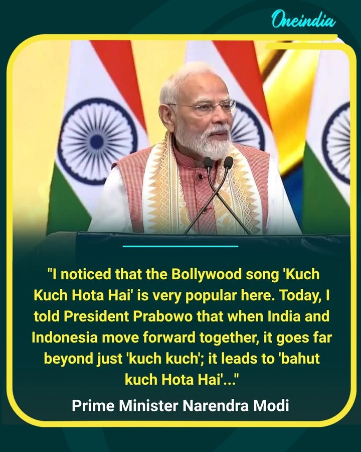 Adding a touch of humor, PM Narendra Modi referenced the iconic Bollywood song 'Kuch Kuch Hota Hai' while highlighting the growing partnership between India and Indonesia. He remarked that when both nations move forward together, it leads to not just 'kuch kuch' but 'bahut kuch hota hai.'