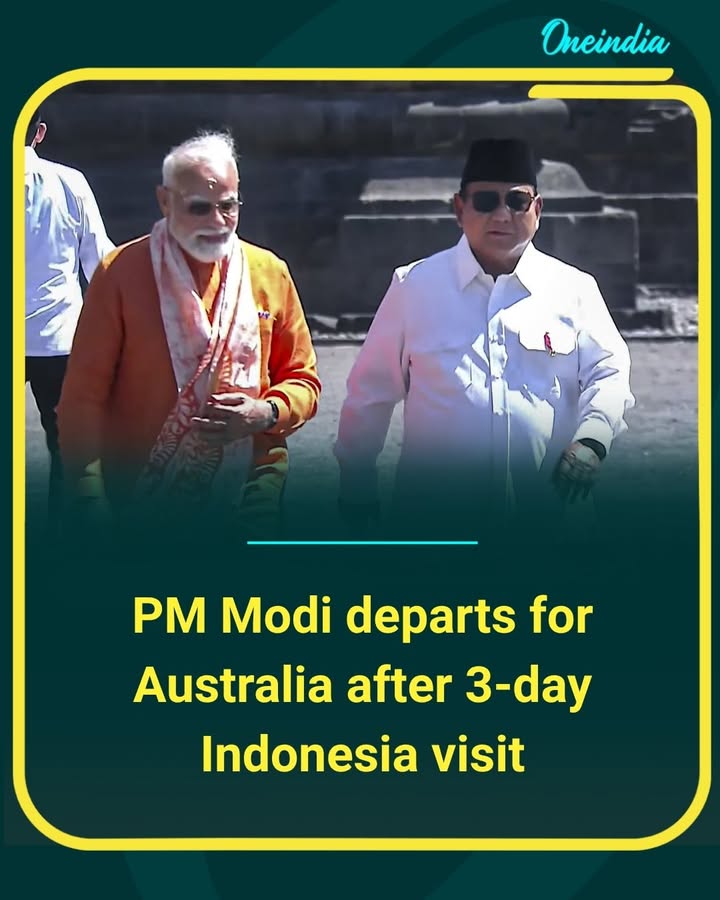 After wrapping up a productive three-day visit to Indonesia, Prime Minister Narendra Modi has departed for Australia, marking the next leg of his diplomatic tour aimed at strengthening strategic partnerships and regional cooperation.