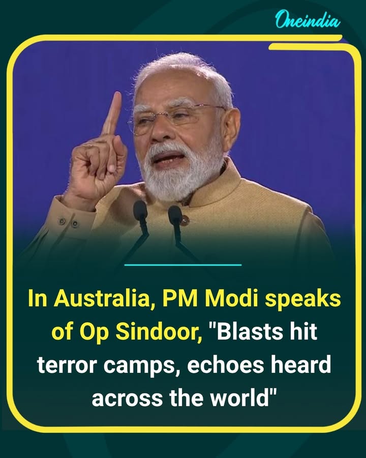 From Australia, PM Modi highlights Operation Sindoor, saying strikes on terror camps sent a message that resonated far beyond the borders.