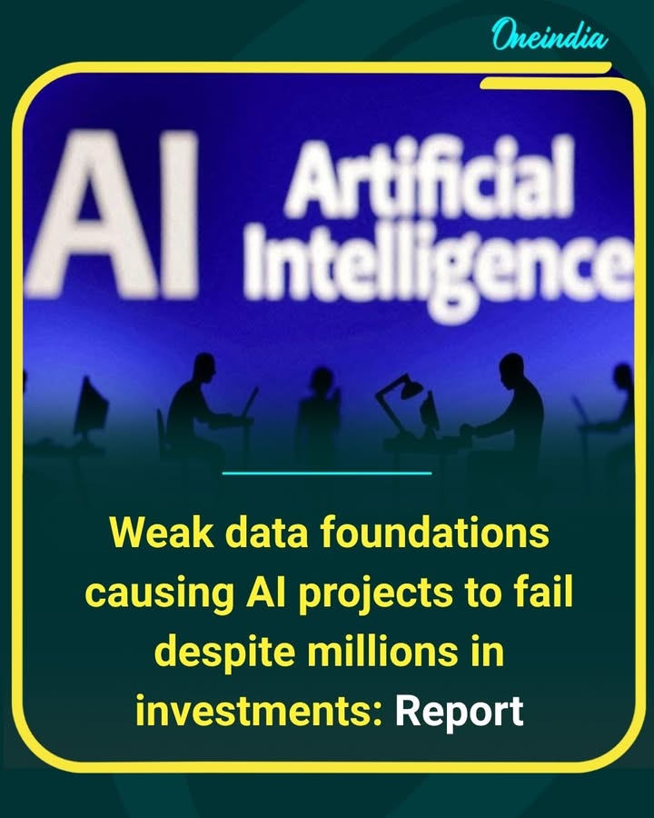 Despite billions being invested in artificial intelligence, many AI projects are failing because of poor data quality, fragmented systems, and weak data foundations, according to a new report. The findings highlight that strong, reliable data remains the key to successful AI adoption.