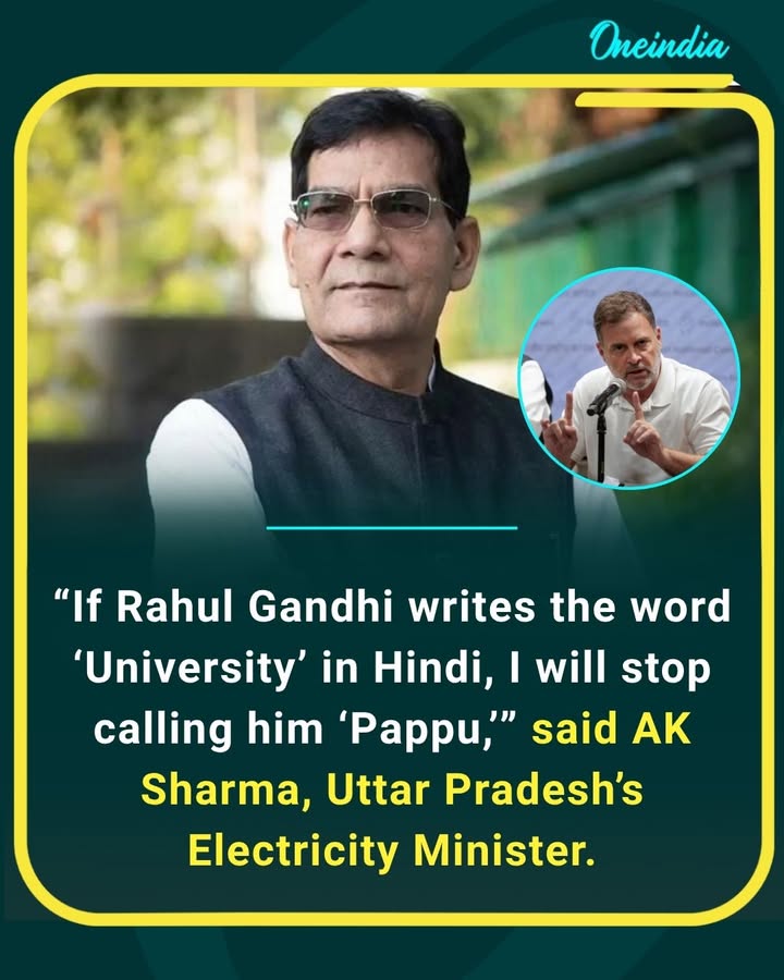 AK Sharma’s sharp remark on Rahul Gandhi’s Hindi spelling skills sparks a fresh political war of words.