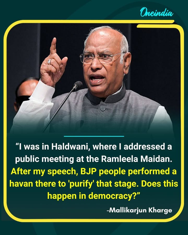 Kharge Questions ‘Purification’ of Stage After Haldwani Rally
