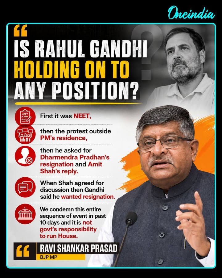 BJP MP Attacks Rahul Gandhi Over NEET Protest and Parliament Strategy