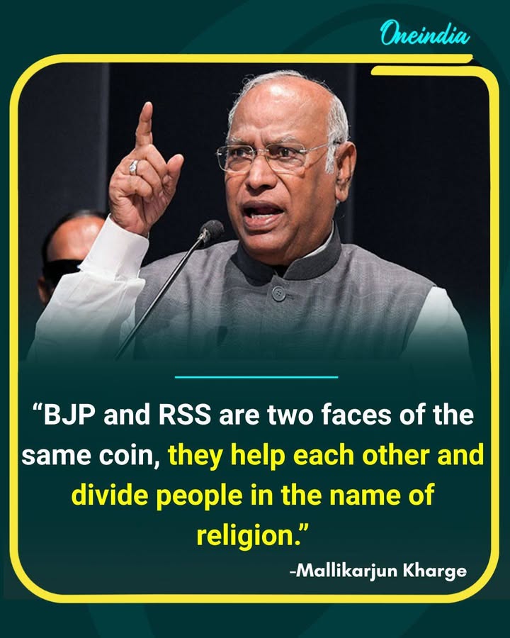 Mallikarjun Kharge Accuses BJP-RSS of Dividing People on Religious Lines
