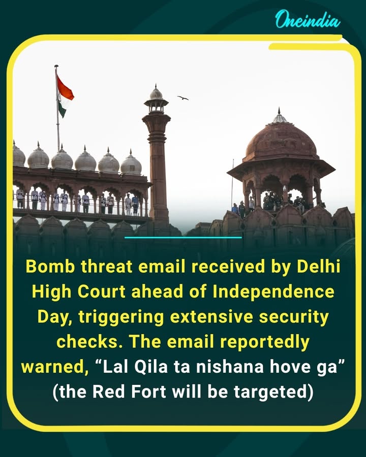 Security agencies are on alert following the reported threat mentioning August 15 and the Red Fort. Authorities have activated the standard security protocol and are conducting checks across the premises.