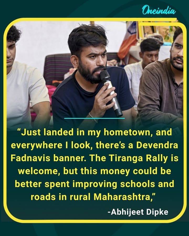 Abhijeet Dipke questions the need for huge Devendra Fadnavis banners across Chhatrapati Sambhajinagar, saying the m